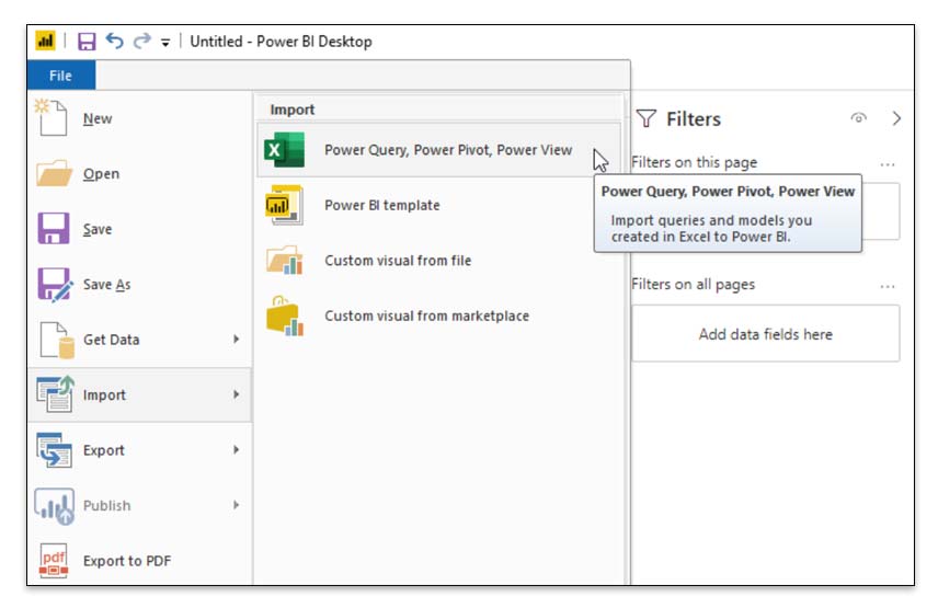 crear escritorio power bi